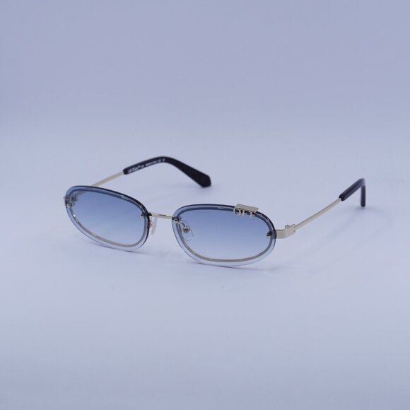 Off-White OERI13M MIAMI 7642 Sunglasses Gold Oval Frame, Blue Lenses main image 10